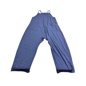 Wide-Leg Blue Jumpsuit With Adjustable Straps By Cupshe Womens S Polyester Blend